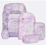 Beckmann Schulrucksack-Set Classic Unicorn Princess Purple, 6-teilig