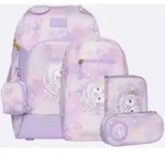 Beckmann Schulrucksack-Set Active Air FLX , Unicorn Princess Purple, 6-teilig