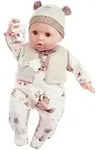Schildkr&ouml;t Baby Amy 45 cm mit Schnuller, Malhaar, braune Schlafaugen, Biberoverall +