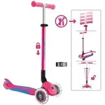 Authentic Sports Globber Primo Foldable Plus Lights fuchsia pink-hellblau, mit