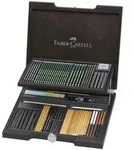 Faber-Castell Pitt Monochrome Holzkoffer, 85-teilig