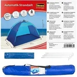 Idena Automatik-Strandzelt UV40+ blau/t&uuml;rkis mit Tragetasche