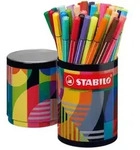 Premium-Filzstift - STABILO Pen 68 - ARTY - 45er Metalldose - mit 45 verschiedenen