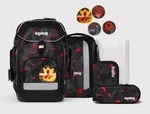 ergobag Maxi Set Schulranzen-Set TaekB&auml;rdo, 6 teilig Grau Rot 24 Liter