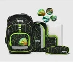 ergobag PACK Set Schulranzen-Set CyB&auml;r Race, 6-teilig schwarz gr&uuml;n 20 Liter