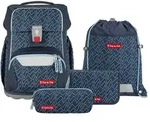 Step by Step BASIS Schulranzen-Set Blue Lines, 4-teilig