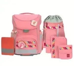 L&auml;ssig 7-teiliges Schulranzen-Set Slim Unique Pink 21 Liter 30 x 25 x 41,5 cm
