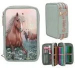 Depesche 13403 Miss Melody 3 Fach Federtasche ROMANTIC FIELDS