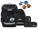 ergobag cubo Set Schulranzen-Set ReflektB&auml;r Schwarz Wei&szlig; 5-teilig 19 Liter