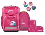 ergobag cubo light Schulranzen-Set SternzauB&auml;r Rosa 5-teilig 19 Liter