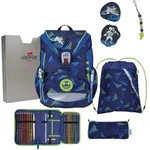 DerDieDas ErgoFlex Light LED Schulranzen-Set 5tlg. Moon Mission 22 Liter