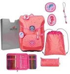 DerDieDas ErgoFlex Easy Superflash Schulranzen-Set 5tlg. Coral Reef 21 Liter