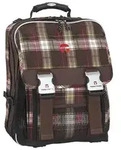 Take it Easy Schulrucksack London Plaid braun/pink