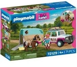 PLAYMOBIL&reg; 72129 I Love Horses Gel&auml;ndewagen mit Pferdeanh&auml;nger