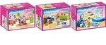 PLAYMOBIL&reg; Dollhouse 3er Set Jugendzimmer + Babyzimmer + Badezimmer