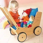 HABA 1624 Puppenwagen, natur