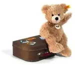 Steiff Fynn Teddyb&auml;r im Koffer, beige, 28 cm