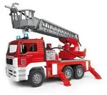 BRUDER&reg; 02771 MAN TGA Feuerwehr mit Drehleiter, Wasserpumpe und Light and Sound