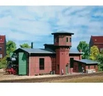 Auhagen 11400 - Lokschuppen mit Wasserturm, Spur H0