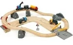BRIO 63321000 BRIO World - Steinverlade Set, Stra&szlig;en & Schienen