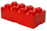 NHG LEGO&reg; Aufbewahrungsstein 8 Noppen rot