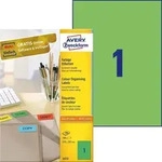 Avery Zweckform 3472 Farbige Etiketten, A4 210 x 297 mm, 100 Bogen/100 Etiketten,