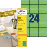 Avery Zweckform 3450 Farbige Etiketten, A4 70 x 37 mm, 100 Bogen/2.400 Etiketten,