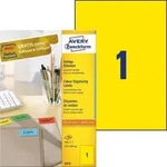 Avery Zweckform 3473 Farbige Etiketten, A4 210 x 297 mm, 100 Bogen/100 Etiketten,