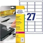 Avery Zweckform L6114-20 Sicherheits-Etiketten, 63,5 x 29,6 mm, 20 Bogen/540