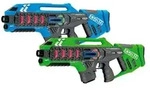Jamara Laser Tag Impulse Gun Rifle Set blau und gr&uuml;n