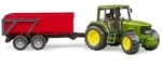 BRUDER&reg; 02057 John Deere mit Wannenkippanh&auml;nger (rot)