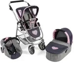 Bayer Chic 2000 637 26 Kombi-Puppenwagen Emotion 3-in-1 All In, Melange grau-Navy