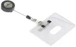Durable 801619 Namensschild f&uuml;r Betriebs- Auschwarzeise 54 x 90 mm Transparent