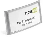 Durable 854023 Namensschild Classic 30 x 65 mm mit Magnet, silber