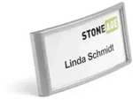 Durable 854223 Namensschild Classic 34 x 74 mm mit Magnet, silber