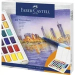 Faber-Castell Aquarellfarben in N&auml;pfchen, 48er Etui inkl. Wassertankpinsel