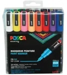 Posca Marker mit feiner Rundspitze, 16er Set Grundfarben