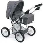 Kombi-Puppenwagen LENI, Jeans Grey