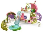 schleich&reg; 42445 BAYALA&reg; Glitzerndes Bl&uuml;tenhaus mit Einh&ouml;rnern, See und Stall