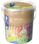 STAEDTLER&reg; Noris&reg; junior 140 Kindermalstift 3 in 1, Eimer mit 36 Malstiften in 18
