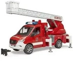 BRUDER&reg; 02673 B Sprinter Feuerwehr mit Drehleiter, Pumpe und Light & Sound Modul