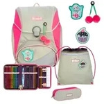 Scout Schulranzen-Set Alpha DIN Pink Cherry 4-teilig