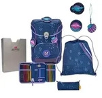 DerDieDas Schulranzen-Set Ergoflex Easy Deep Ocean, 5-teilig
