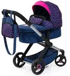 Bayer Design Kombi-Puppenwagen Xeo Blau Einhorn 65 x 37 x 74 cm