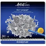 STAEDTLER&reg; Mars&reg; Lumograph&reg; 100 Zeichenbleistift, Metalletui mit 24 Bleistiften in