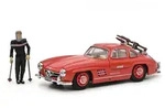 Schuco MB 300 SL rot mit Ski 1:43