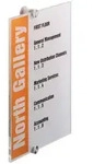 Durable 482519 T&uuml;rschild Crystal Sign, 210 x 297 mm (DIN A4 hoch), transparent
