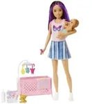 Barbie "Skipper Babysitters Inc." Puppe mit Gitterbett, Baby & Zubeh&ouml;r Spielset
