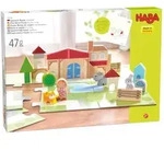 HABA 1306781001 Bausteine Puzzle-Bauernhof, 47-teilig