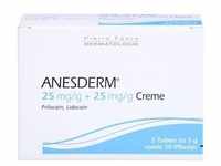 ANESDERM 25 mg/g + 25 mg/g Creme + 10 Pflaster 25 g